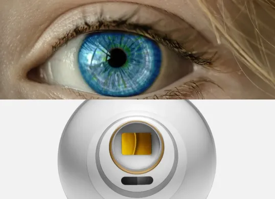 Ilustrasi perangkat orb yang digunakan World App untuk lakukan scan iris mata. (Sumber: Poskota/Dzikri)