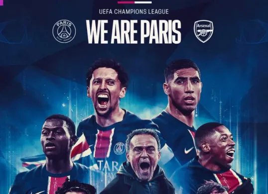 Jadwal live streaming PSG vs Arsenal di babak semifinal Liga Champions 2024/2025 (Sumber: Instagram @psg)