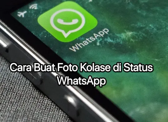 Buat foto kolase di status WhatsApp fitur baru 2025. (Canva)