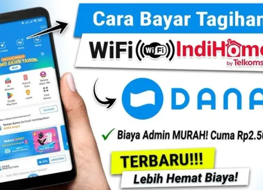 Cara Cek dan Bayar WiFi IndiHome Pakai Aplikasi DANA. (Sumber: YouTube/caratutorial.com)