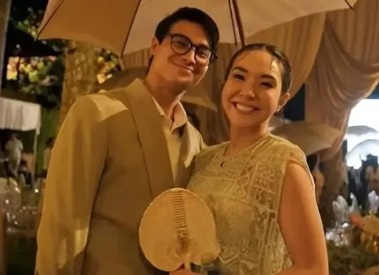 Kedekatan Cinta Brian dengan Gisella Anastasia di pernikahan Luna Maya banyak disorot publik. (Sumber: YouTube/Luna Maya)