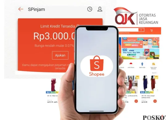 Cuma modal akun Shopee sudah bisa cairkan uang Rp500.000 dengan syarat mudah, pinjol legal berizin OJK pakai Shopee Pinjam. (Sumber: Poskota/Faiz)