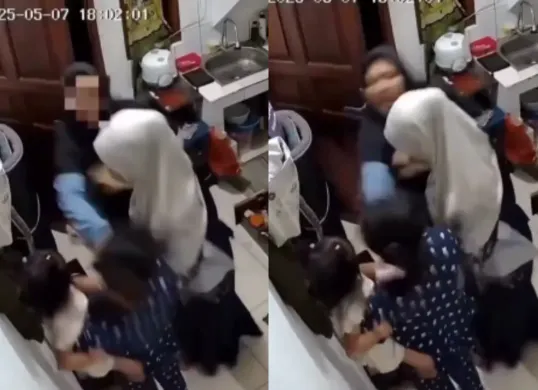 Momen seorang ART melakukan tindak penganiayaan terhadap majikannya di Cilacap. (Sumber: Tangkap Layar Instagram/@dramakuinn.official)