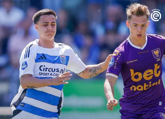 Pemain Timnas Indonesia, Eliano Reijnders main 90 menit penuh di laga PEC Zwolle vs Go Ahead Eagles. (Sumber: Instagram @gaeagles)