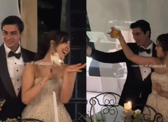 Gosip hubungan Gisel dan Cinta Brian semakin kuat usai kemesraan mereka di acara nikahan Luna Maya dan Maxime Bouttier. (Sumber: X/@999o7i)