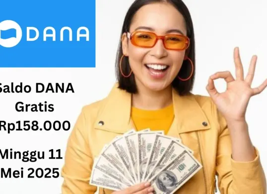 Anda bisa dapatkan saldo DANA gratis Rp158.000 masuk ke dompet elektronik Minggu, 11 Mei 2025. (Sumber: Poskota/Gabriel Omar Batistuta)
