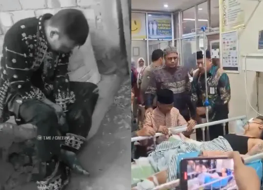 Peristiwa mengejutkan terjadi di Palembang saat seorang pengantin pria, Ahmad Handa (31) menjadi korban pembacokan dan penembakan oleh orang tak dikenal (OTK) tepat sebelum melaksanakan akad nikah. (Sumber: X/@creepyroom)