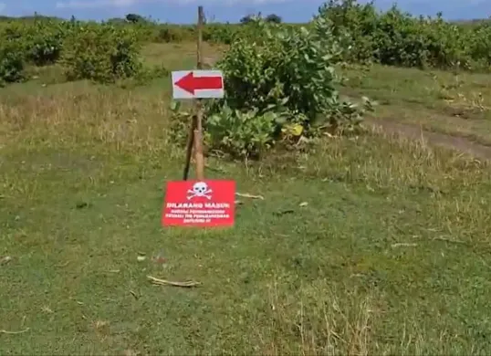 Lokasi ledakan di Garut Selatan pada Senin, 12 Mei 2025. (Sumber: X/@umbisambat)