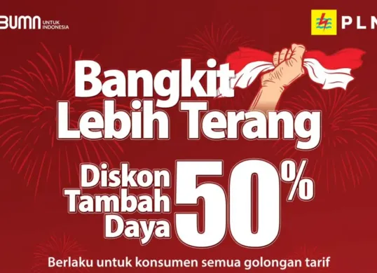 Diskon tambah daya listrik 50 persen dari PLN. (Sumber: Instagram@pln_id)