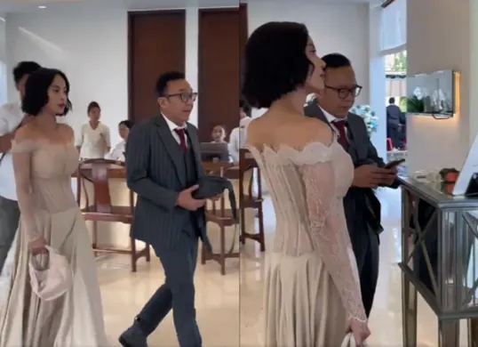 Ari Lasso menjadi sorotan publik setelah menghadiri pernikahan Luna Maya dan Maxime Bouttier bersama Dearly Djoshua. (Sumber: X/@Meta80ki)