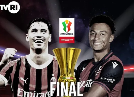 Info siaran langsug AC Milan vs Bologna di final Coppa Italia 2025. (Sumber: Instagram @tvrisports)