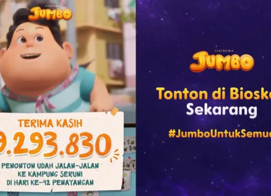 Jumbo resmi salip Agak Laen sebagai film terlaris ke-2 (Sumber: Instagram/@jumbofilm_id)