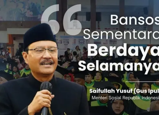 Menteri Sosial Saifullah Yusuf atau disapa Gus Ipul ajak warga miskin penerima bansos ikut pelatihan keterampilan dan permodalan usaha. (Kemensos RI)
