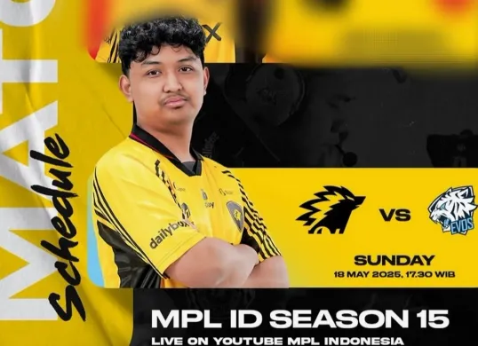 Turnamen Mobile Legends MPL ID Season 15 2025 mempertemukan tim Evos vs Onic Esport laga penentu lolos ke babak playoff. (IG Onic)