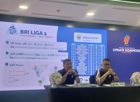 Direktur Operasional PT Liga Indonesia Baru, Asep Saputra (kanan).