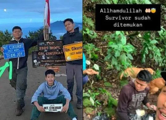 Elang Guntur Pratama, pendaki asal Karawang yang hilang di Gunung Cikuray berhasil ditemukan. (Sumber: Istimewa)