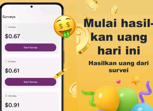 Aplikasi penghasil uang Golden Surveys yang berbentuk aplikasi pengisian survei berhadiah. (Sumber: Play Store)