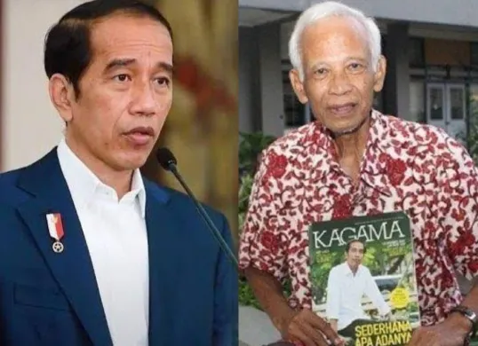 Presiden Indonesia ke-7, Joko Widodo (kiri) dan Kasmudjo (kanan). (Sumber: Istimewa)