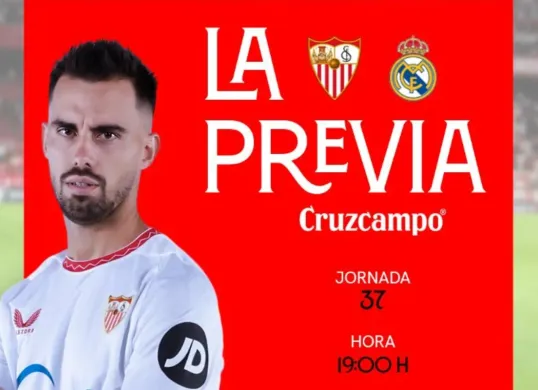 Ilustrasi link live streaming Sevilla vs Real Madrid kick-off pukul 00.00 WIB pada Senin, 19 Mei 2025 (Sumber: X/SevillaFC)