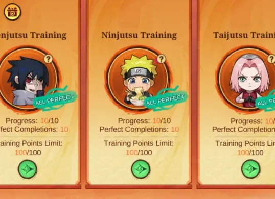 Ketahui kesalahan apa saja yang berimbas pengurangan poin pelatihan Taijutsu event MLBB x Naruto. (Sumber: Istimewa)
