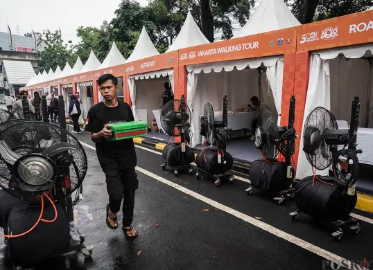Persiapan Blok M Hub jelang Pencanangan HUT ke-498 Jakarta