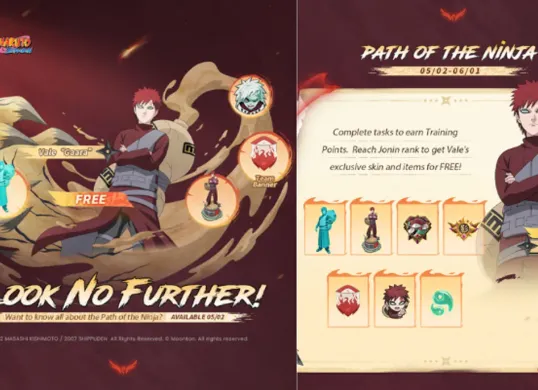 Gaara, Kazekage termuda Sunagakure, ini jawaban kuis Akademi Ninja MLBB x Naruto. (Sumber: MobileLegendsOL)