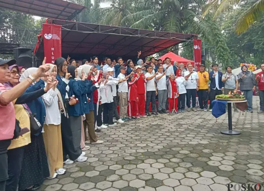 Suasana acara peringatan hari lansia nasional di Sentra Pangudi luhur Bekasi di Jlalan HM Joyo Martono No.19, Bekasi Timur, Kota Bekasi, Minggu, 25 Mei 2025. (Sumber: Poskota/Nurpini Aulia Rapika)