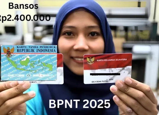 NIK e-KTP dan nama Anda divalidasi pemerintah menerima bansos Rp2.400.000 dari BPNT 2025 cair per tahun via Rekening KKS. (Sumber: Poskota/Gabriel Omar Batistuta)