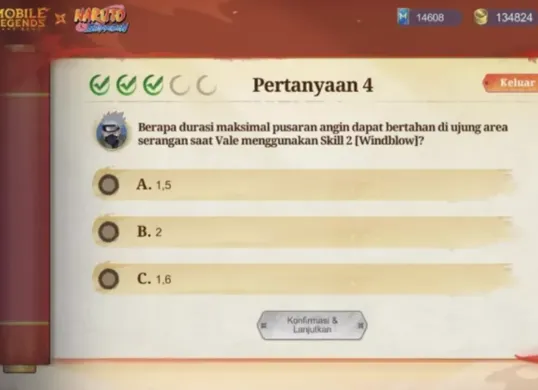 Fakta Mengejutkan! Ini Durasi Maksimal Pusaran Angin Vale Saat Skill 2 Aktif di MLBB Naruto Quiz (Sumber: Dok/MLBB X Naruto)