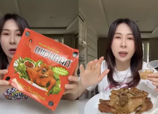 Potret Sibungbung food vlogger viral review Ayam Goreng Widuran Solo yang non halal. (Sumber: X/@jigglemood)