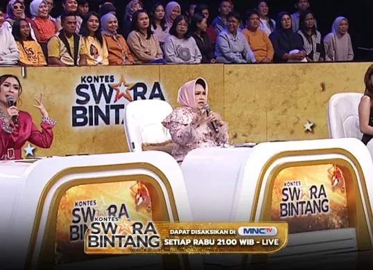 Manggung megah Swara Bintang 2025 makin panas dalam aksi Duel Bintang yang tayang langsung di MNCTV, Rabu, 28 Mei 2025, malam ini. (Sumber: Dokumentasi Istimewa)