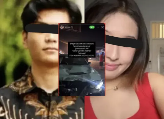 Ilustrasi sorotan publik pada Marshanda Putri Zunanto usai kecelakaan mobil BMW di Jalan Palagan, yang diduga memiliki hubungan dengan Christiano Tarigan. (Sumber: X/@phuwinfh/@Kecebongsebul)