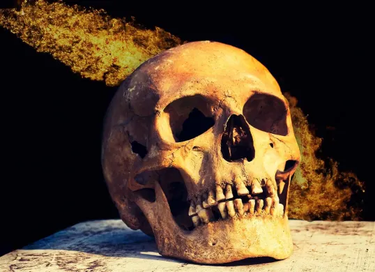 Ilustrasi kerangka manusia di bekas kantor cabang ACC Kwitang, Kecamatan Senen, Jakarta Pusat. (Sumber: Pixabay | Foto: Randgruppe)