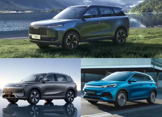 Komparasi JAECOO J5, BYD Atto3 dan Geely EX5. (Sumber: Istimewa)