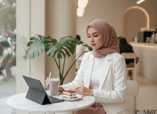 Hasil edit foto estetik gaya WFC pakai prompt Gemini AI. (Sumber: Gemini AI)