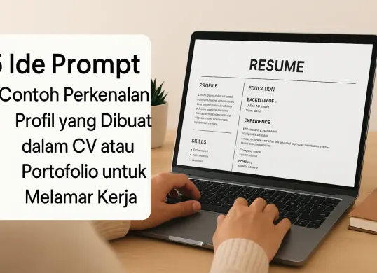 Contoh prompt Gemini AI untuk bikin perkenalan profil buat CV dan portofolio (Sumber: AI)