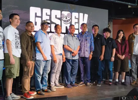 GSrek Indonesia menggelar presscon The Grand Tour 2 dan Gesrek Festival 2025. (Sumber: Poskota/Erwan Hartawan)