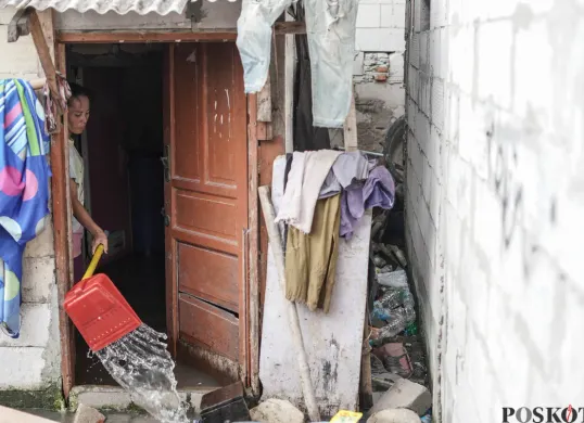 Ilustrasi banjir di Jakarta. (Sumber: Poskota/Bilal Nugraha Ginanjar)