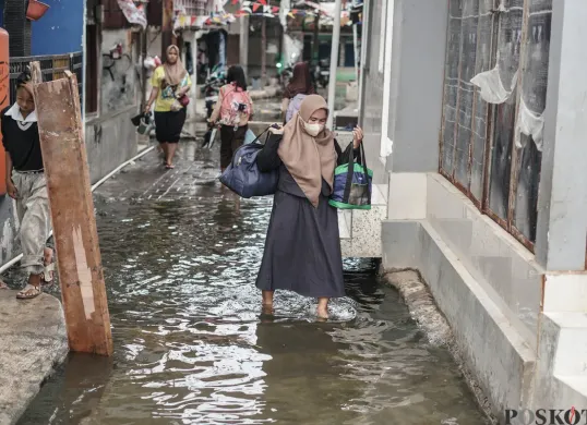 Banjir ROB Kembali Terjang Muara Angke