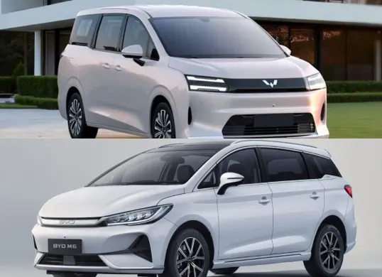 Komparasi mobil Wuling Darion Vs BYD M6. (Sumber: Dok. Kolase)