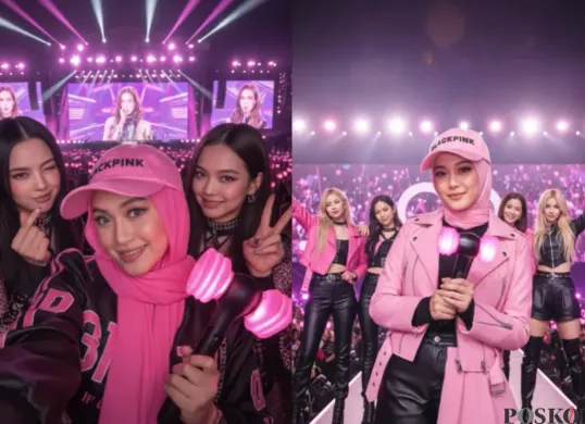 Edit Foto di Konser Blackpink dengan Hasil Realistis Pakai Gemini AI (Sumber: TikTok/putrihandrih)