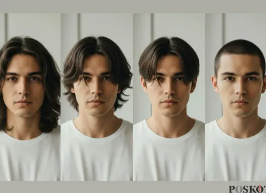 Hasil edit foto pakai prompt Gemini AI dengan konsep ubah gaya rambut pria. (Sumber: Gemini AI)