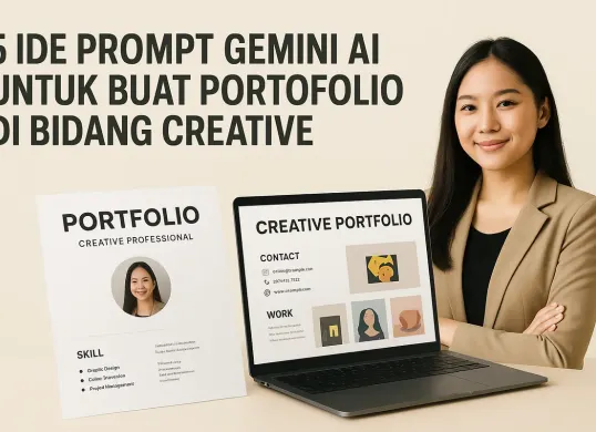 Contoh prompt untuk bikin portofolio creative di Gemini AI (Sumber: AI)