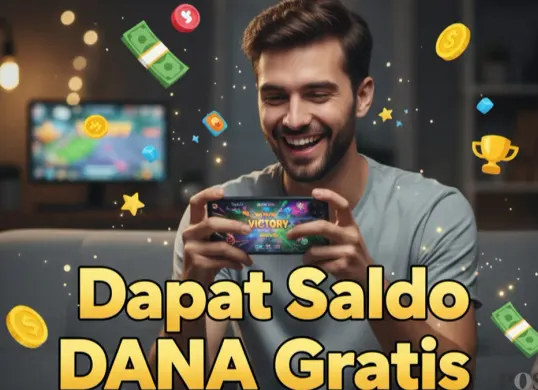 Ilustrasi - Seseorang dapat saldo DANA gratis dari main game penghasil uang. (Sumber: Gemini AI)