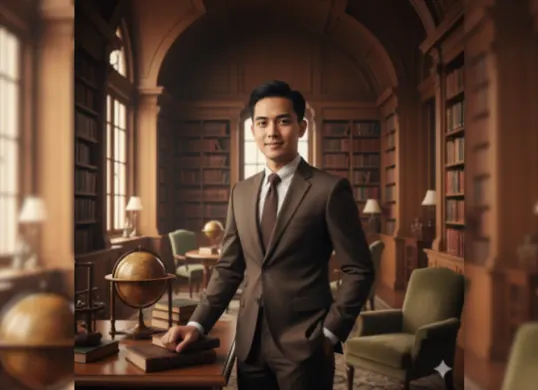 Ikuti panduan lengkap edit foto formal dengan Gemini AI. Ubah foto biasa jadi elegan pakai prompt berikut ini. (Sumber: Poskota/Gemini AI Generated)