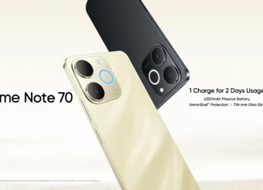 Lupakan HP sejutaan yang biasa! Realme Note 70 punya segalanya: daya tahan ekstrem, bodi setangguh tank, dan kecerdasan AI. Buktikan sendiri performanya di sini. (Sumber: realme.com)