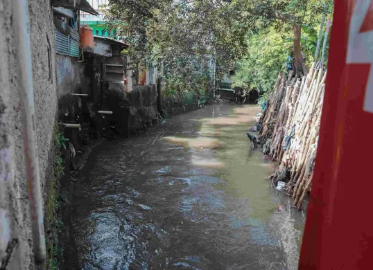 Kali Krukut di kawasan Petogogan, Kebayoran Baru, Jakarta Selatan. (Sumber: Dok. Kominfotik Pemprov Jakarta)