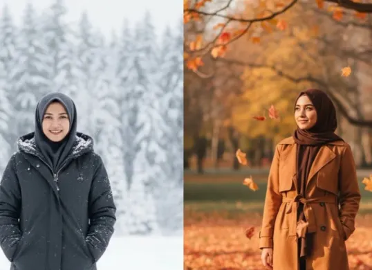 Hasil edit foto berbagai musim pakai prompt Gemini AI. (Sumber: Gemini AI)