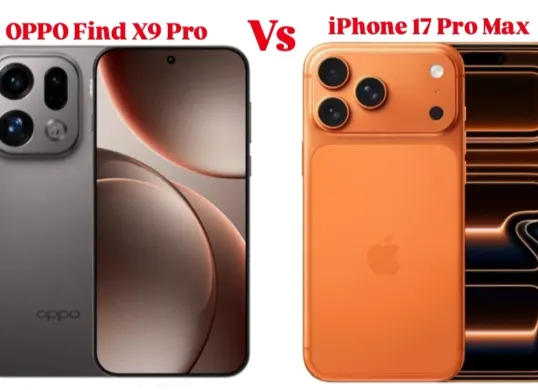 Battle OPPO Find X9 Pro vs iPhone 17 Pro Max. (Sumber: Erafone/edited Poskota)