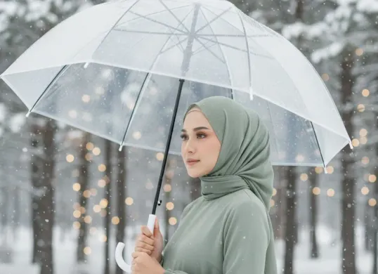 Tren edit foto Gemini AI nuansa bersalju. (Sumber: Gemini AI)